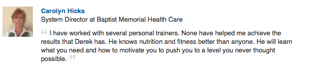 personal trainer recommendation by carolyn in memphis